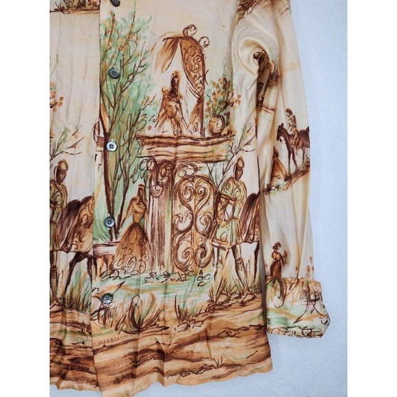 Rare VTG 1 Up Kaynee Knight Castle Button Up Top Women's Size 14 - Picture 3 of 13